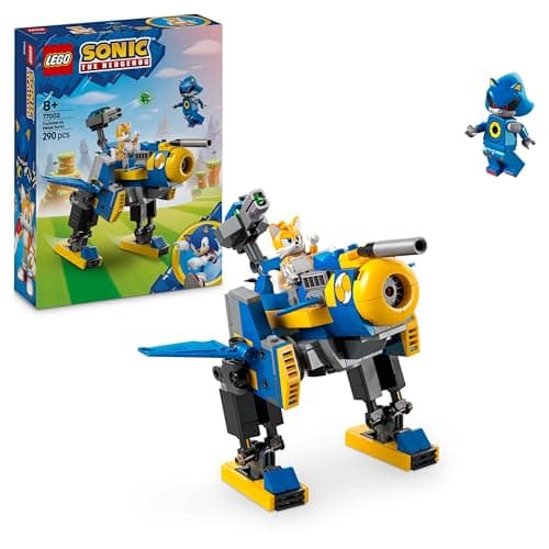 Image of LEGO Sonic the Hedgehog Cyclone vs. Metal Sonic Toy - Collectible Mech Figure with 2 Video Game Minifigures - Gift Idea for 8+ Year Old Boys or Girls & Teenage Gamers - 77002