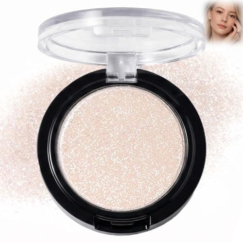 Image of Single Shimmer Eyeshadow Pressed Powder – Soft Champagne Glow with Fine Sparkle, Buildable Radiance for Natural and Evening Eye Makeup, Lightweight Blendable Texture in Compact Case