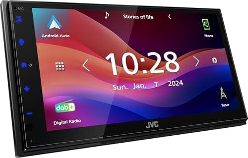 Image of JVC KW-M595DBT - 17.3 cm WSVGA (1024 x 600px) Moniceiver with DAB+/FM, CarPlay, Android Car, Apple & Android USB Mirroring, Bluetooth, Capacitive Touch Panel, DSP, 4 x 50 Watt, 3 x Pre-Out 2.5 V