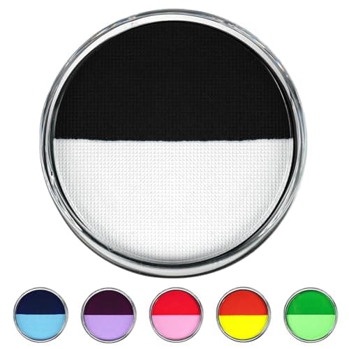 Image of LOPHE Face Body Paint, 2 Colors Water Soluble Face Body Makeup Pigment for Adults Kids, Water Based Face Palette Paint, Face Painting Supplies for Halloween Drama Stage Performance Makeup, 30g