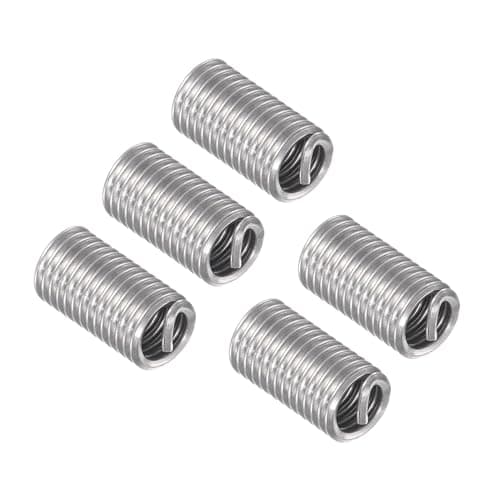 Image of CoCud Wire Thread Inserts, 1/4-20 UNC 3.0D 15.2mm Length, 304 Stainless Steel Wire Screw Sleeve Insert Helical Type Coiled - (Applications: for Automotive Repairs), 5pieces