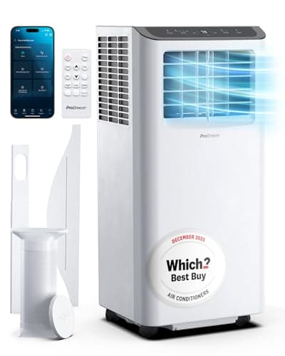 Image of Pro Breeze 4-in-1 Portable Air Conditioner 9000 BTU - Smart Home WiFi, 24 hr Timer, Window Kit, Powerful Air Conditioning, Class A Energy Efficient AC Unit for Home & Office - WHICH? BEST BUY AC AWARD