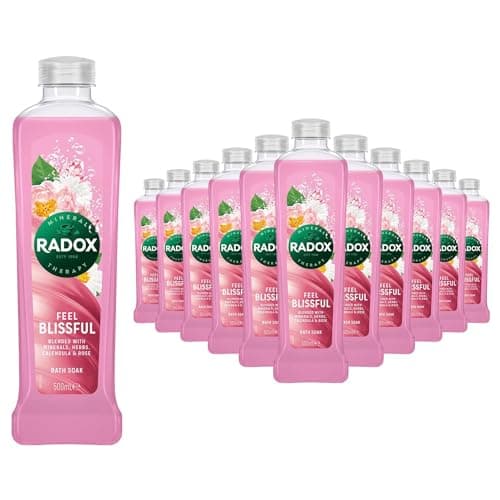Image of Radox Bath Feel Blissful Bath Soak Blended with Minerals, Herbs, Calendula and Rose Leaving Your Skin Delightfully Fragrant, 500ml Bulk Buy (12)