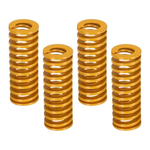 Image of sourcing map 4 Pcs 3D Printer Die Spring, 22mm OD 60mm Length Light Load Compression Mould Die Spring for Mechanical Equipment 3D Printer Electric Part Accessories, Yellow