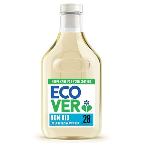 Image of Ecover Non Bio Laundry Detergent, Laundry Washing Liquid, Fresh Lavender & Sandalwood Scent 1 x 28 Wash, 1 x 1L