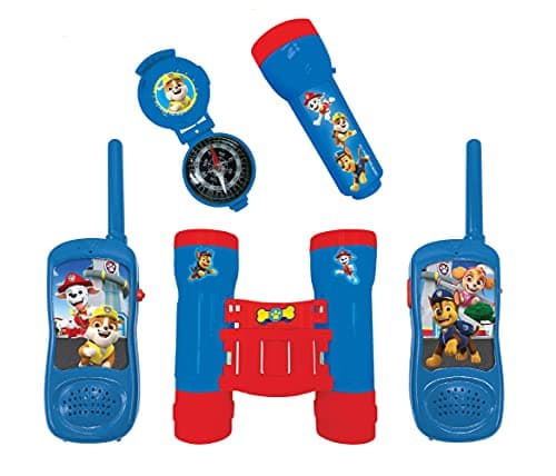 Image of LEXIBOOK, Paw Patrol, Adventurer Set for Children, Walkie-Talkies 120m, Binoculars, Compass, Torchlight, Blue/Red, RPTW12PA