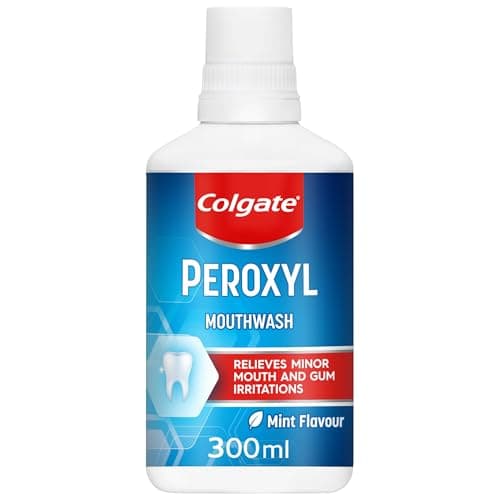 Image of Colgate Peroxyl Antiseptic Mint Flavour 300ml Mouthwash, Relieves Minor Mouth and Gum Irritations, (Pack of 1)