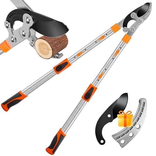 Image of Telescopic Loppers 70–95CM, Heavy Duty Tree Loppers with SK5 Steel Blade & Teflon Coating, Extendable Handle Branch Cutter, Professional Garden Anvil Lopper for Thick Branches & Pruning
