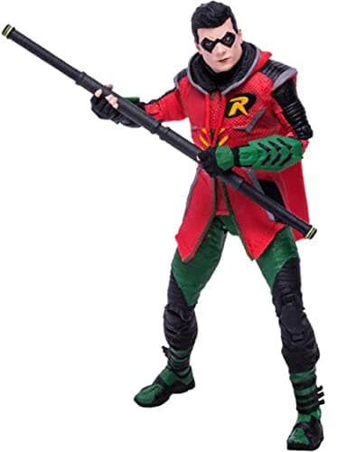 Image of McFarlane Toys, DC Gaming 7-inch Robin Action Figure with 22 Moving Parts, Collectible DC Gotham Knights Game Figure with Stand Base and Unique Collectible Character Card – Ages 12+