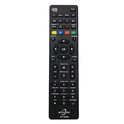 Image of MYHGRC Universal TV Remote Control for Samsung, LG, Sony, Philips, Sharp, Panasonic, Smart TV, TCL, HAIER Toshiba Hitachi VIZIO TV remote universal with Netflix 3D APPS Buttons
