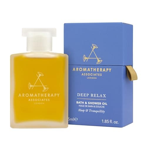 Image of Aromatherapy Associates Bath and Shower Oil, Luxury Spa, Natural Bath, Bath Oil, Vegan, Cruelty Free, Environment Friendly (55 ml (Pack of 1), Deep Relax Bath and Shower Oil)