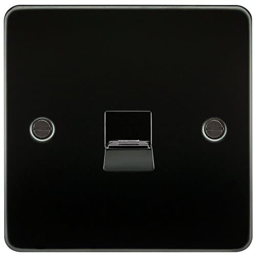 Image of Knightsbridge FP7400GM Flat Plate Telephone Extension Socket, Gun Metal