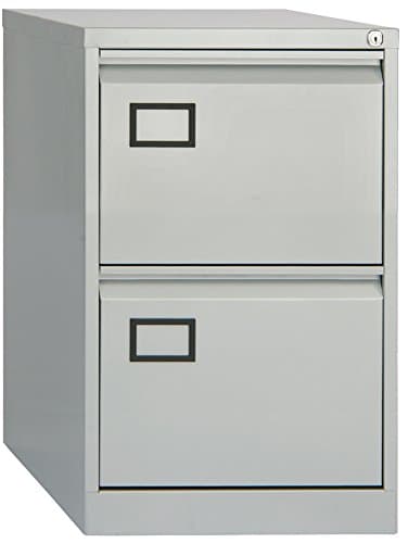 Image of Office Hippo Bisley 2-Drawer Filing Cabinet - Goose Grey