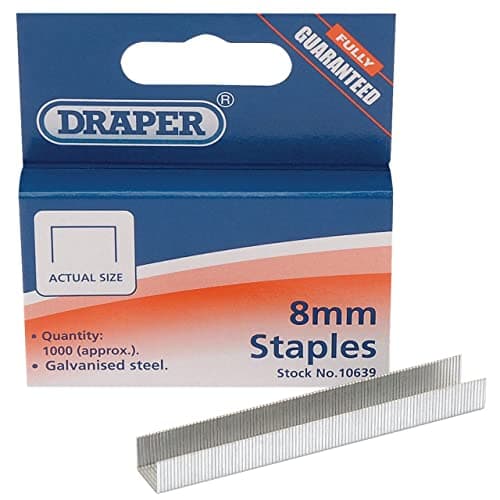 Image of Draper 10639 8mm Staples (Box of 1000)(Package may vary)