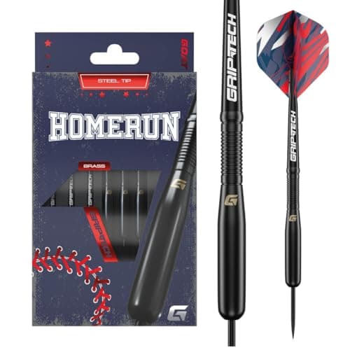 Image of GOAT - Homerun Black Brass Steeldarts, Incl. 3 Barrels, 3 Flights & 3 Shafts