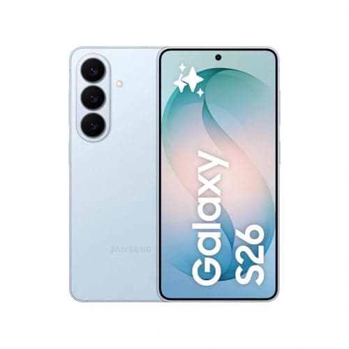 Image of Samsung Galaxy S26 AI Phone, Customised AP Processor, 50 MP Camera, 12 GB Memory, 256 GB Storage, 4300 mAh Battery, Galaxy AI, Sky Blue, 3 Year Extended Warranty (UK Version)