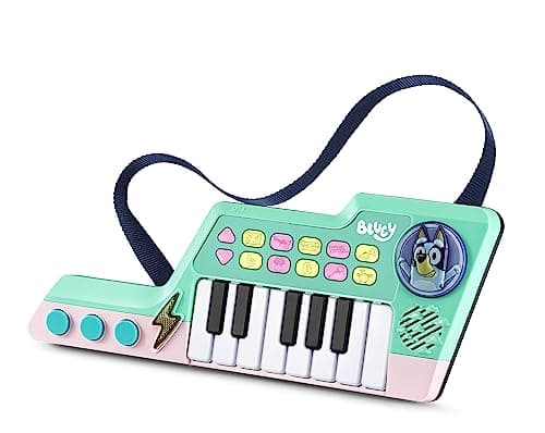 Image of VTech Bluey Keytar, Official Bluey Toy with 5 Instrument Sounds, Phrases, Sound Effects & Melodies, Interactive Musical Toy for Kids 3, 4, 5+ Years, English Version