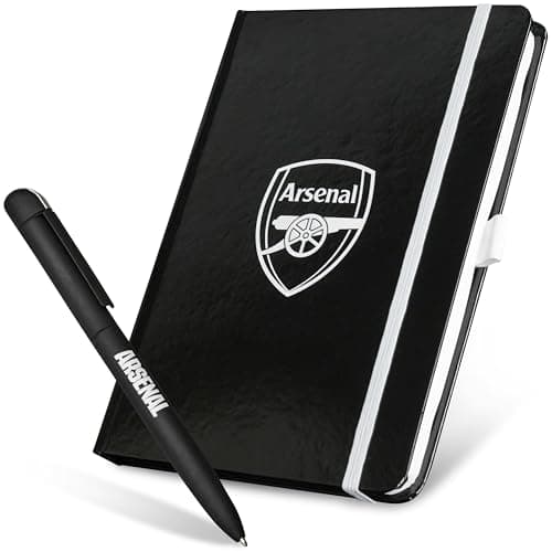 Image of Arsenal F.C. Stationery Set with Lined Notebook & Ballpoint Pen, Stationery Supplies Work Office Gifts for Men