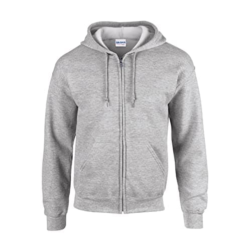 Image of Gildan Heavy Blendâ Full Zip Hooded Sweatshirt Sweatshirt, Sport Grey, 2XL Unisex Adult, Sport Grey, XXL