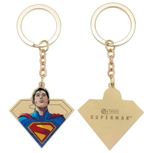 Image of DC Comics Superman 2025 Movie Keyring – Limited Edition Metal Keychain – Official DC Superhero Collectible for Fans, Movie Buffs & Comic Book Lovers