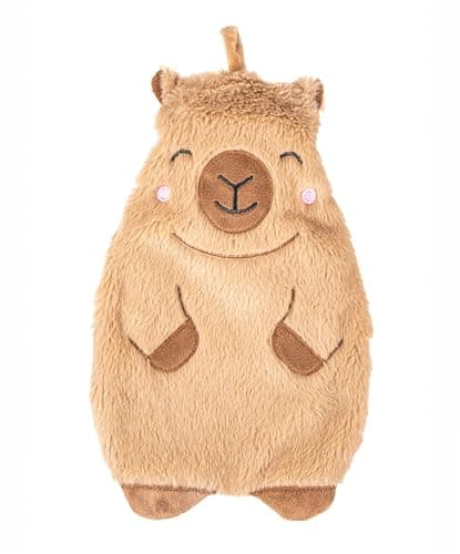 Image of Sass & Belle Coco Capybara Hot Water Bottle - with Soft Animal Cover Designed for Comfort and Warmth Ideal for Adults Children Relaxing Evenings Thoughtful House Gifts