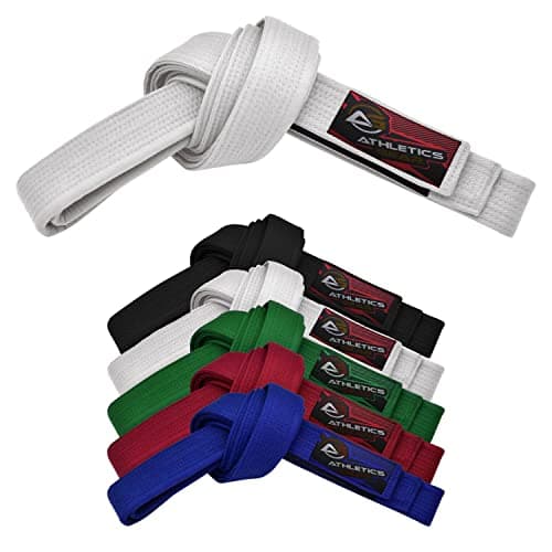 Image of Athletics Gear AG Martial Arts Karate Belt, 100% Cotton with Multiple Stitching Belts for BJJ, Judo, Taekwondo and Karate (White, 260cm)