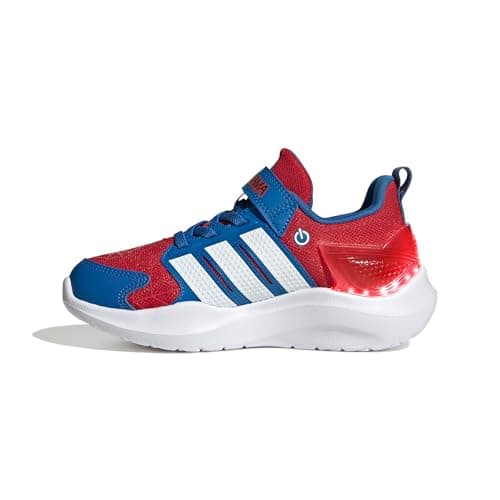 Image of adidas Unisex Kids Marvel Spider-MAN LIGHTORAMA Runner Shoes Children, Better Scarlet/FTWR White/Bright Royal, 2 UK