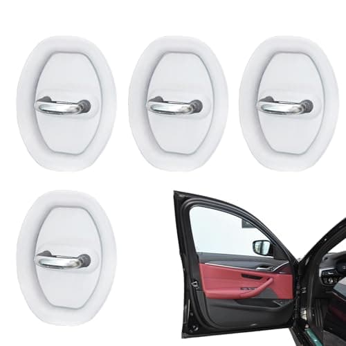 Image of Car Door Lock Latch Cover - Consistent Protection Silicone D-oor Latcch Protecctive Coveer | Protective Covver Installs Guard Latchh Cap Sticker | Doo-r Locck Buckle -tive Covers Noise-Reducin
