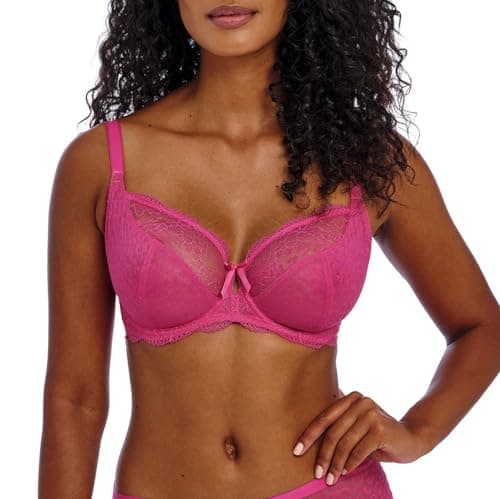 Image of Freya Women's Fancies Underwire Plunge Bra, Hot Pink, 32DD