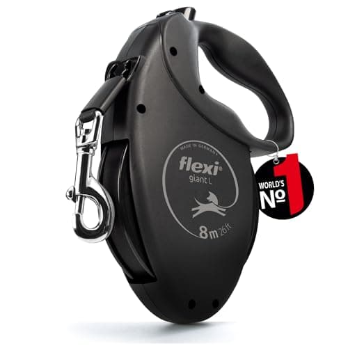Image of flexi® Giant Black Edition Belt 8 m Black Roll Lead for Dogs up to 50 kg