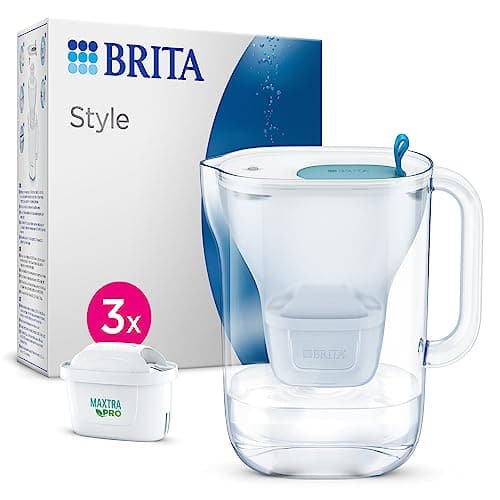 Image of BRITA - Filter jug - Cool style - Blue - 2.4L + 3 MAXTRA PRO ALL-IN-1 filter cartridges - - Economy pack