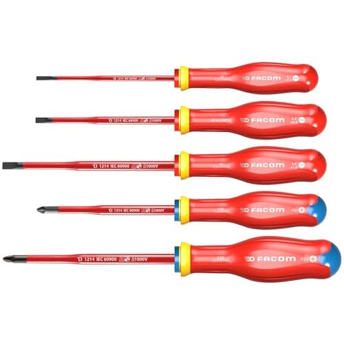 Image of Facom Screwdriver Set, Multi, 5 Pieces