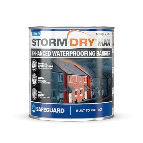 Image of Stormdry MAX - 1 Litre - Enhanced waterproofing, crack-bridging and anti-graffiti protection barrier for brick, masonry, concrete, stone, metal and painted surfaces