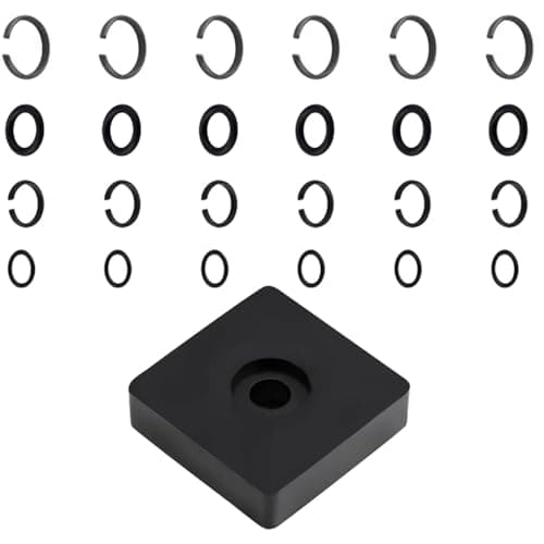 Image of GIONAR 12PCS Impact Retaining Ring Clip Set, 6PCS 3/8" & 6PCS 1/2" Impact Friction Rings with O-Ring, Retainer Ring Anvil Install Tool, Compatible with Milwaukee Impact Wrench & Pneumatic Tools