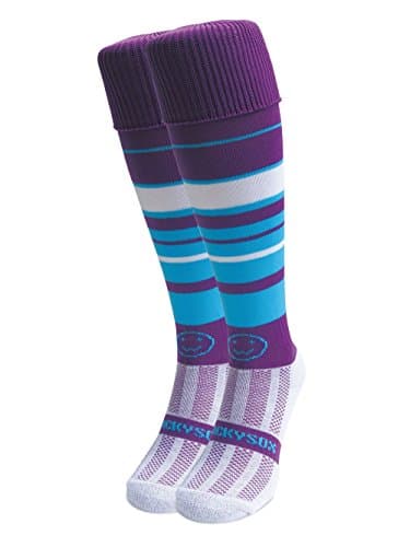 Image of WackySox Purple Fizz Rugby Socks,Hockey Socks,Sports Socks for Men and Women - Suitable for Riding,Sports,Football,Hockey,Running Socks