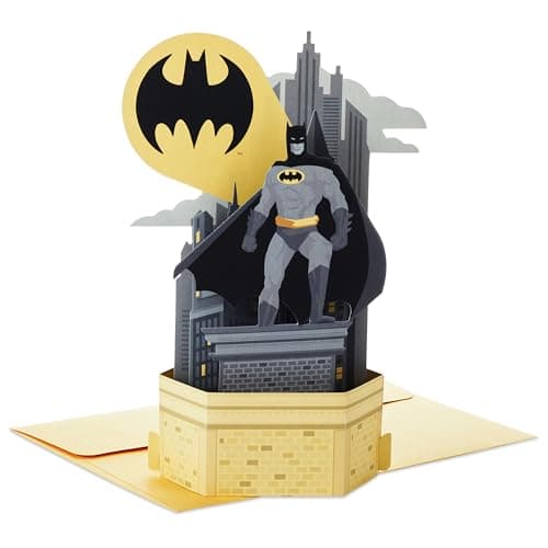 Image of Hallmark Batman Pop Up Birthday Card For Him (Heroic Day) Paper Wonder 3D Card