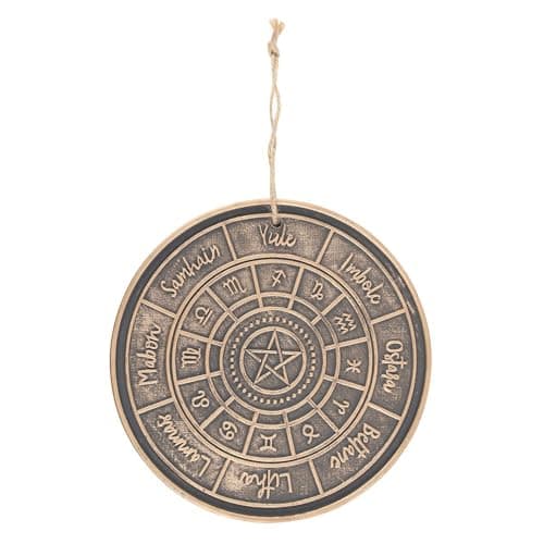 Image of Something Different Terracotta Wheel Of The Year Plaque (One Size) (Bronze)