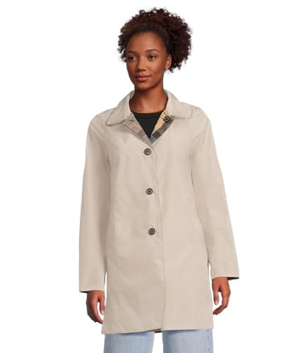 Image of Barbour Women's Babbity Showerproof Jacket, Mist/Dress Tartan, 10