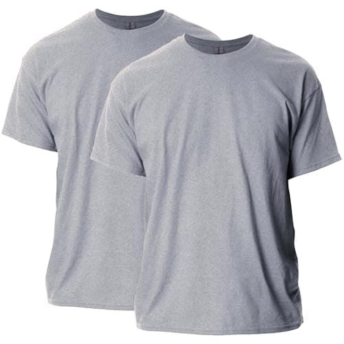 Image of Gildan Men's Ultra Cotton T-Shirt, Style G2000, Multipack, Sport Grey (Pack of 2), 4XL