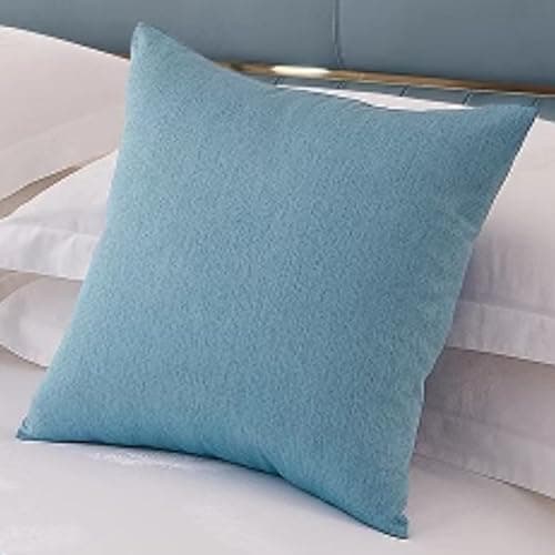 Image of HLASMSPE Matching Cushion Cover for Bed, Pillow Case Car Seat Cushion Case Pillowcase for Sofa Chair, Blue 2, 45x45cm cushion cover (no core)