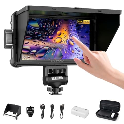 Image of VILTROX DC-550 3D LUT Touch Screen Camera Field Monitor 1200 Nits High-Bright 5.5 inch DSLR Camera Monitor with Sunshade Hood/Battery HDR 4K HDMI in and Out Exposure Focus Assist Waveform Monitor