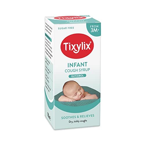 Image of Tixylix Baby's Honey and Lemon Dry and Tickly Cough Syrup 100ml, Sugar and colour free, Suitable for vegetarians, Suitable from 3 months to 5 years