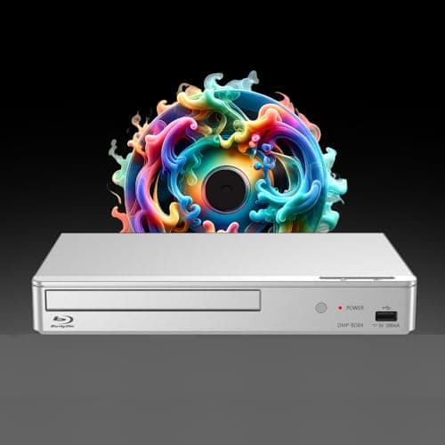 Image of MULTIREGION Blu-ray Player Compatible with Panasonic DMP-BD84EB-S 2D - LAN (No WiFi) for DVD Regions 1-8 - Blu-ray Region B - DMP-BD84 Matt Silver
