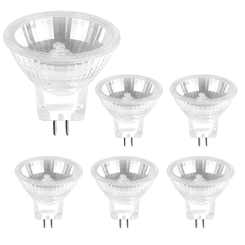Image of SCNNC MR11 GU4 Halogen Bulbs 20W 12V Dimmable, 250LM Warm White 2700K, 35MM GU4 Spotlight Bulbs 2 Pin MR11 for Cabinet Lighting, Landscape Xmas Tree Lighting, Pack of 6
