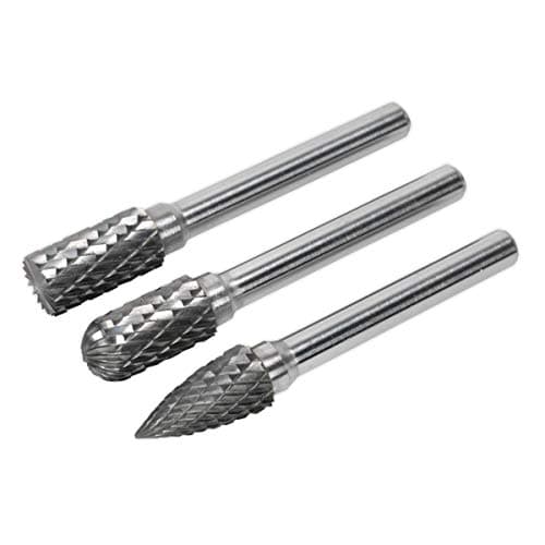 Image of Sealey SDBK3 Tungsten Carbide Rotary Burr Set 3pc