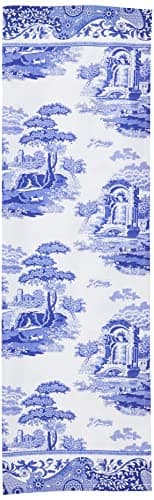 Image of Portmeirion Blue Italian 45 x 74 cm Cotton Tea Towel, Blue/White