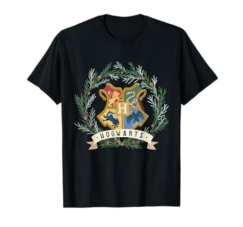 Image of Harry Potter Hogwarts Christmas Wreath T-Shirt