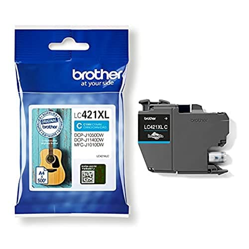 Image of Brother LC-421XLC Inkjet Cartridge, Cyan, Single Pack, High Yield includes 1 x Inkjet Cartridge, Brother Genuine Supplies