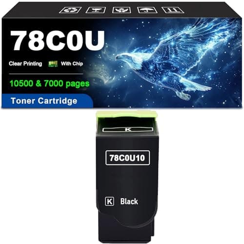 Image of Compatible for Lexmark 78C0U Toner Cartridge, 78C0U10 78C0U20 78C0U30 78C0U40 for CS622de CS521dn CS622 CS521 CX622ade CX622 CX625adhe CX625 Printer black