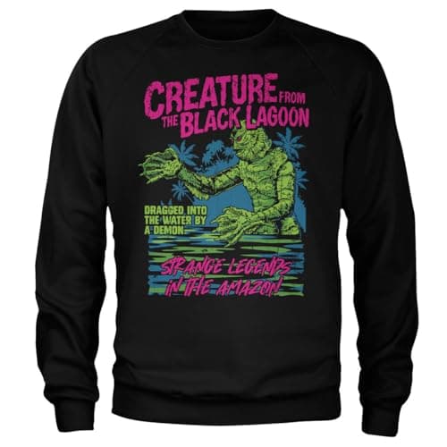 Image of Universal Monsters Officially Licensed The Creature From The Black Lagoon Sweatshirt (Black), Small